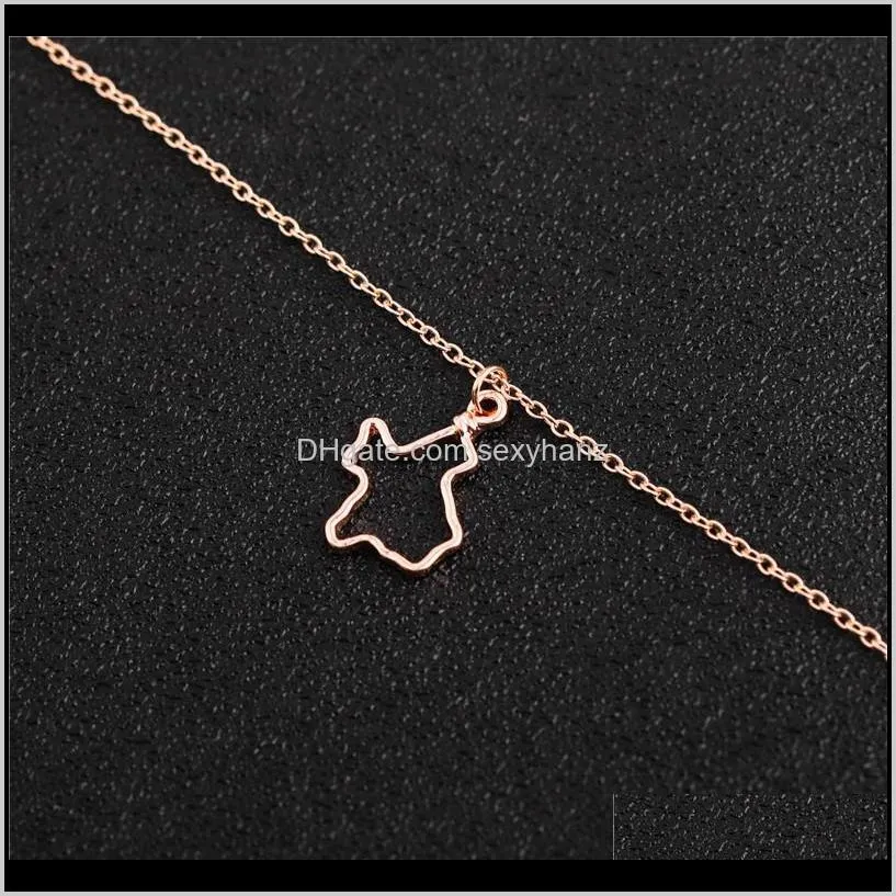 30pcs small state of texas map bracelet simple hollow outline texan american usa hometown tx state charm chain bracelets for women