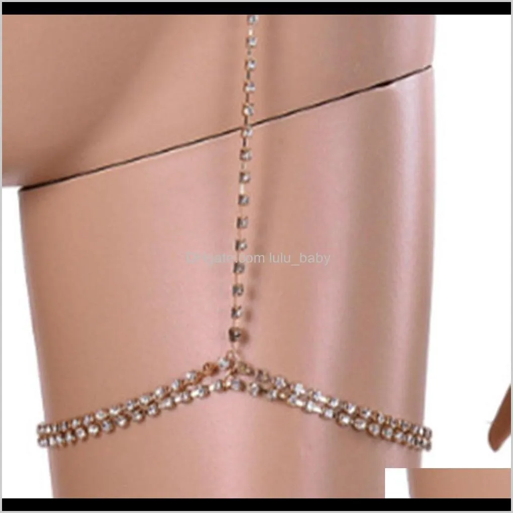 hot leg chain bikini belly summer beach crystal thigh jewelry body waist link sexy necklace fashion for women