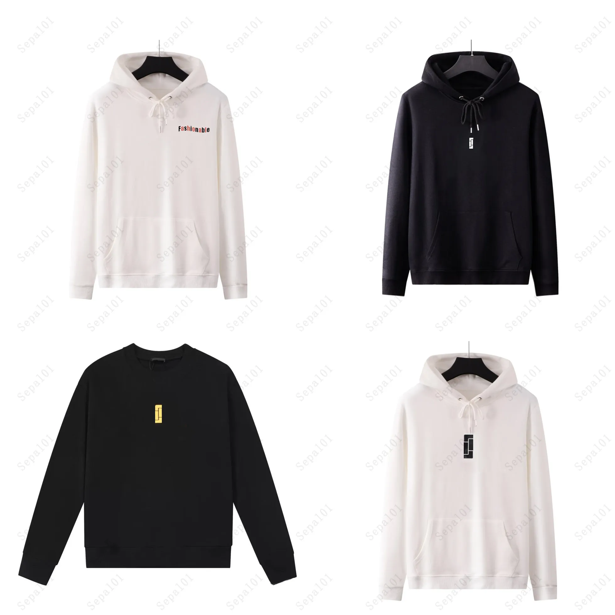 Mens And Womens Hoodies With Lock Pattern In Front, Washed Material