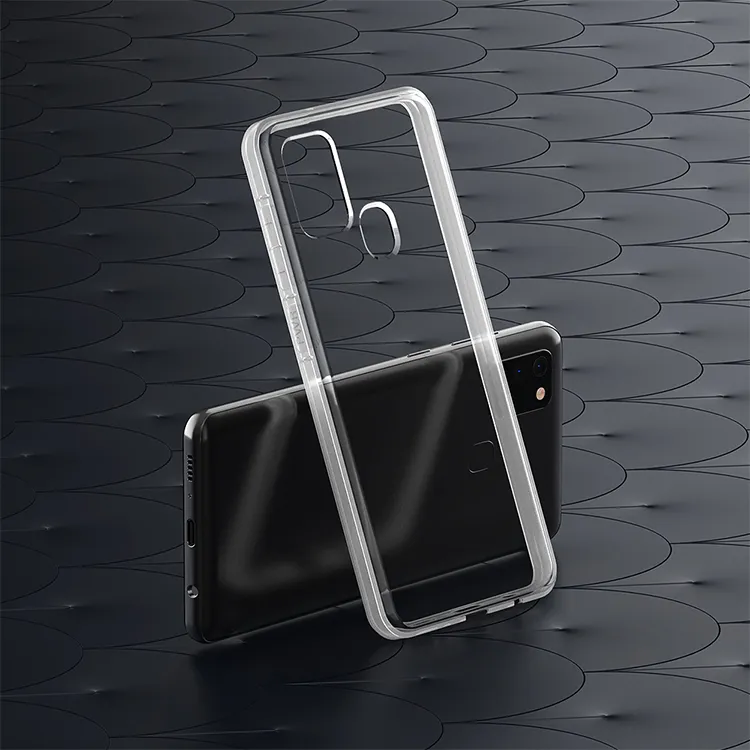 Fournisseur de couverture mobile Clear Transparent 2.0mm Epaisseur TPU Mobail Phone Case pour Samsung Galaxy A12 A