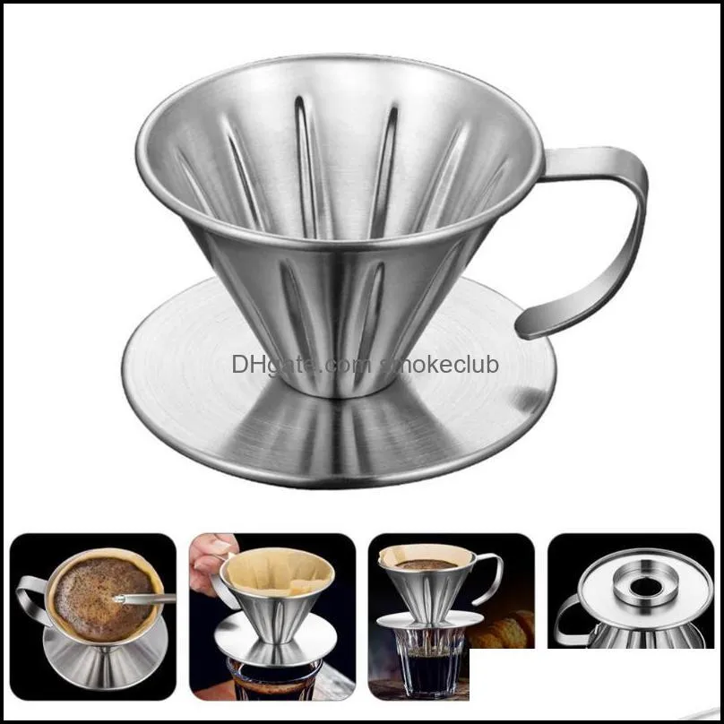 Coffee Filters 1pc Pour Over Filter Stainless Steel Manual Hand Drip
