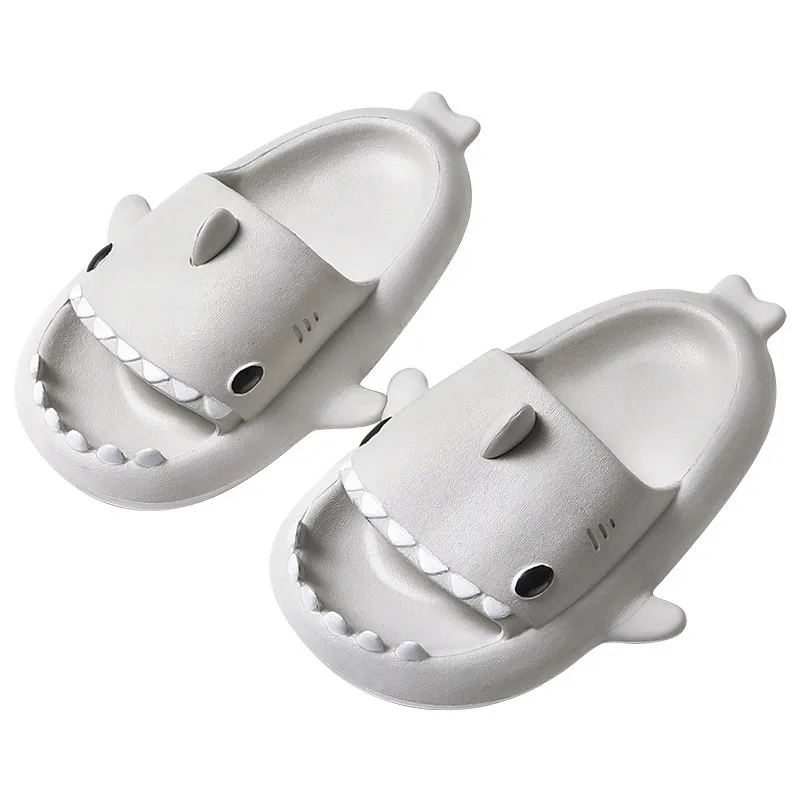 china brand Sandal grey stereo shark eva cold tract childrens slippers summer home home toddler parentchild slip soft baby