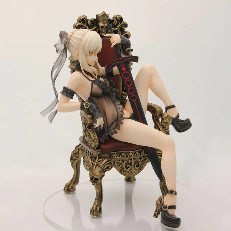 Anime Fate/Stay Night Saber Alter underkläder PVC Action Figur Stand Anime Sexig figur Modell Toys Collection Doll Present