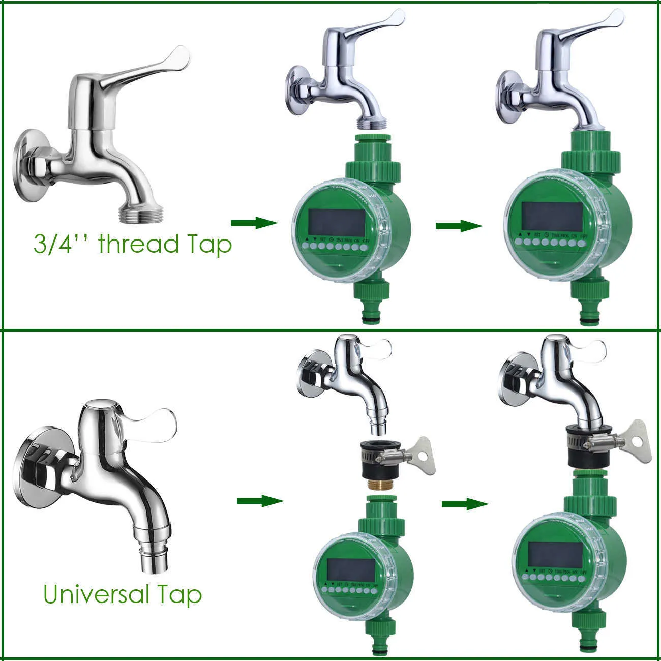 KESLA Garden Automatic Watering System LCD Timer Drip Irrigation 1/2&3/ ...