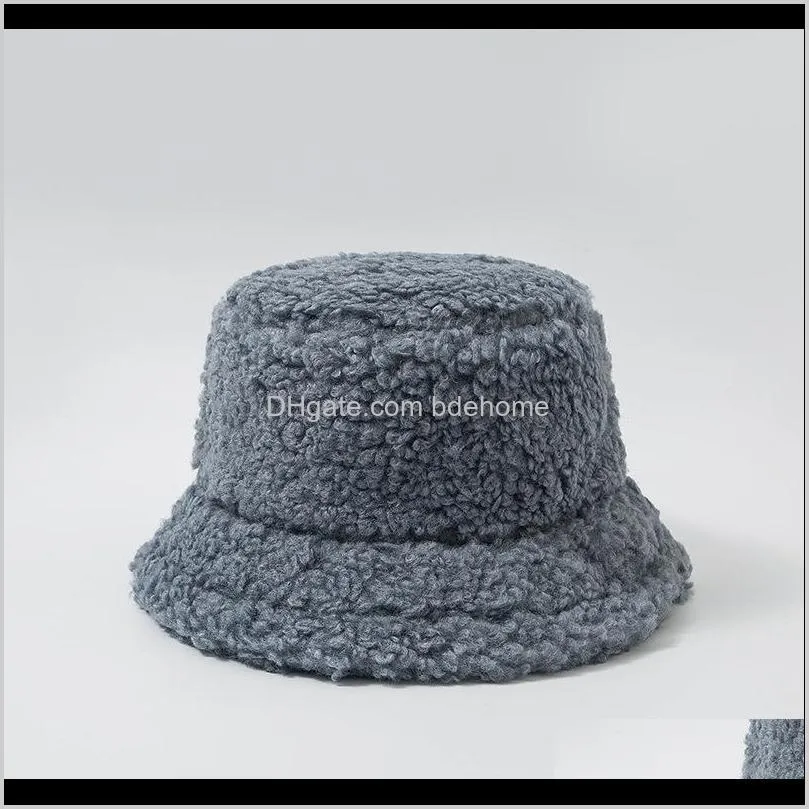 new fisherman hat female autumn and winter style fashion wild cute trendy ladies hat plush lamb hair fashion hats