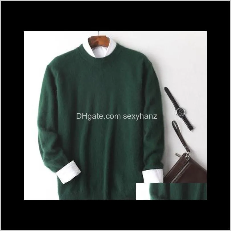 100% mink cashmere sweater men 2020 autumn winter classic simple basic warm pullover sweter jumper male clothes pull homme hiver