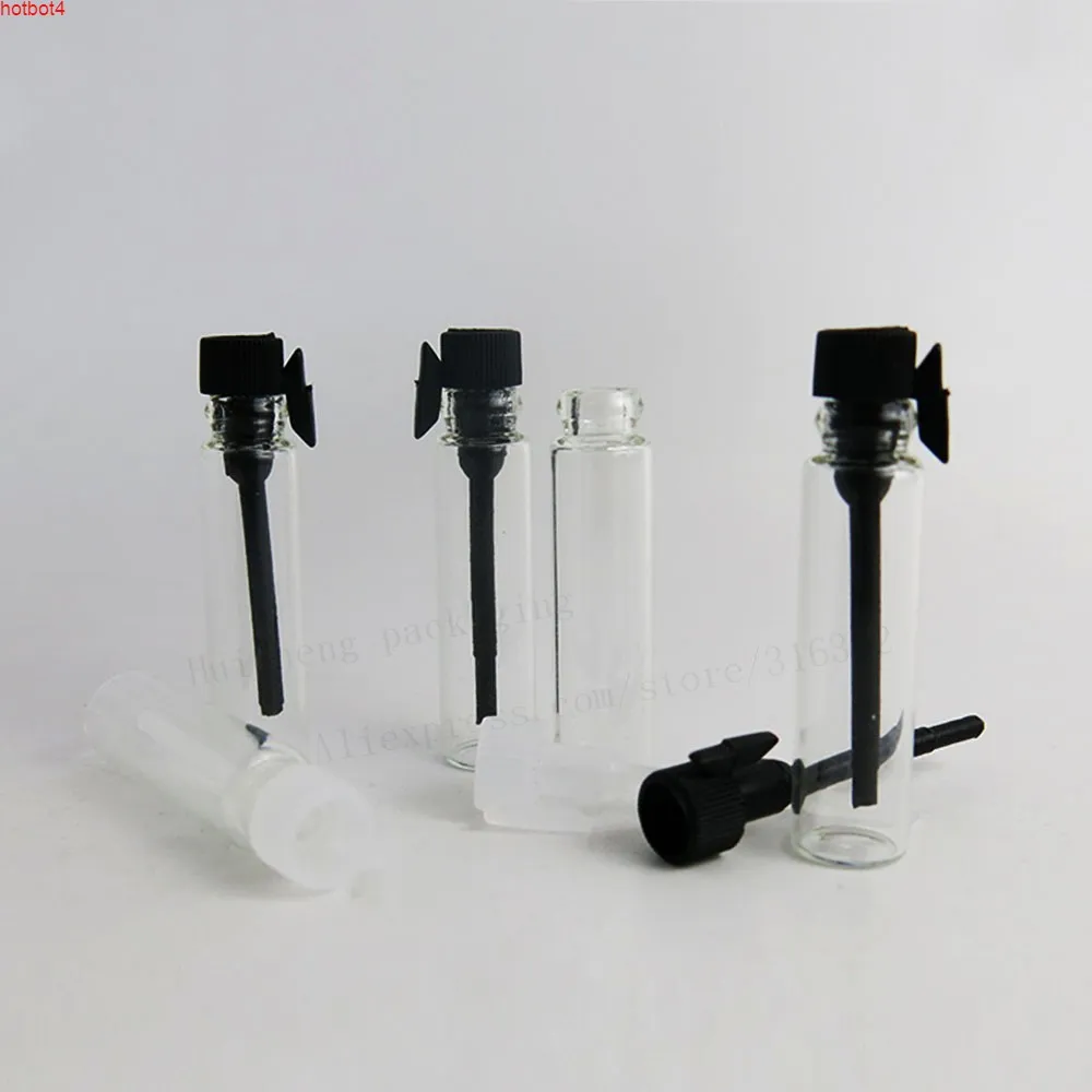 500 x Mini Glas Parfym Små provflaskor Flaska 1ml Tom Laboratory Flytande Doft Provrör Provningsflaska