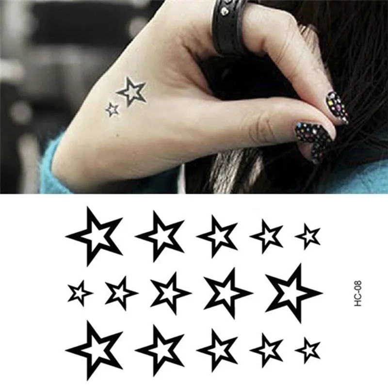 Star with Wings Combo Tattoo Waterproof Boy and Girl Temporary Body Tattoo  : Amazon.in: Beauty