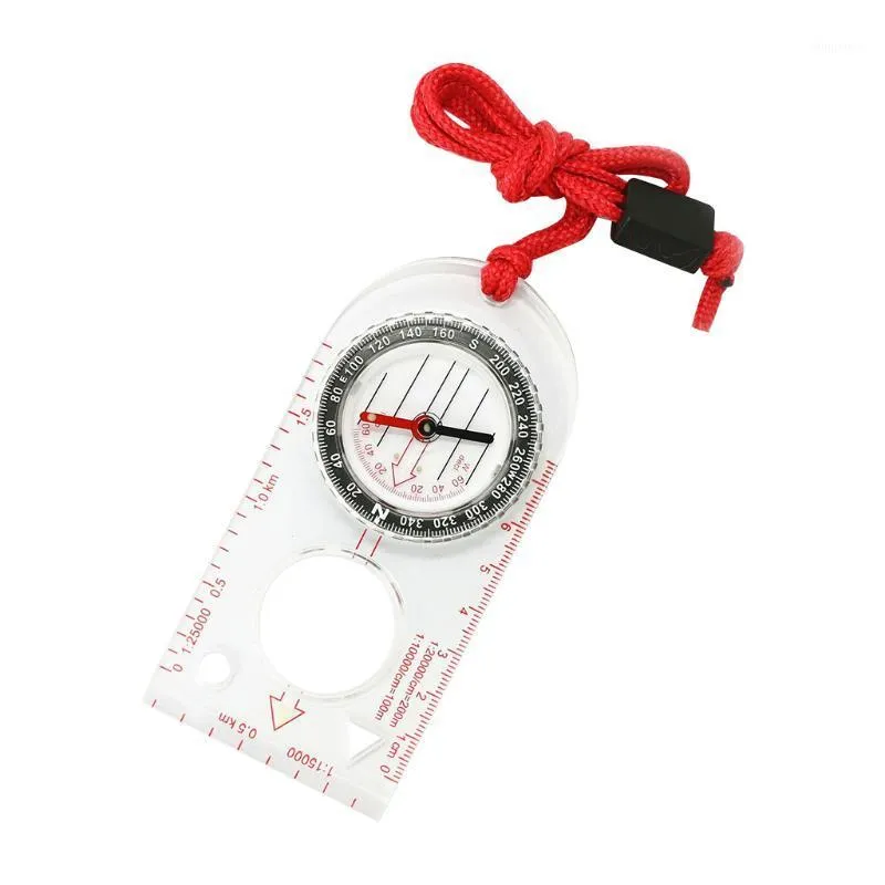 Portable Compass With Ruler Scale For Scout Hiking Camping Boating;  Orienteering Map; Professional Magnifying Compass