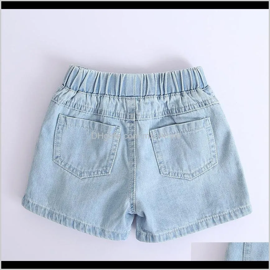 kids shorts kids embroidered flowers fashion denim shorts girls clothes wild style summer promotions shipping