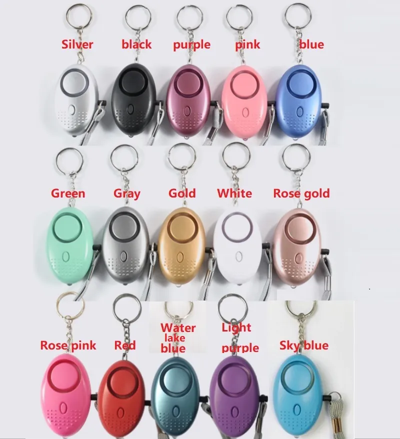 130db Egg Shape Self Defense Alarm systems Girl Women Security Protect Alert Personal Safety Scream Loud Keychain Alarms factory wholesale