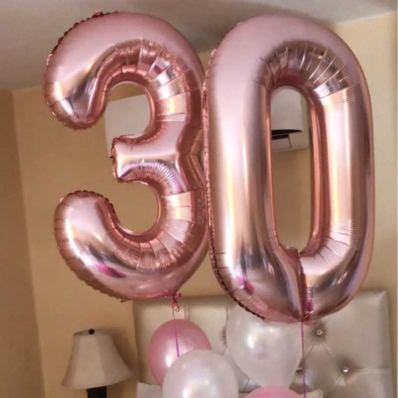 Ballon Chiffre d'Anniversaire Argent - Chiffre au Choix - Jour de Fête -  Boutique Jour de fête