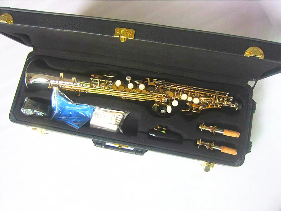 Nickel Silver Soprano Sax Japan Yanagisawa S-W037 B Brass Saxophone Utför musikinstrument med Case Mouthpiece