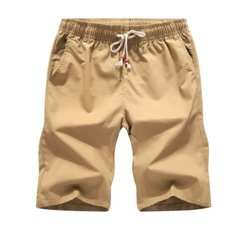 Pantaloncini estivi in lino di cotone colorato Uomo Beach Mens Khaki Home Casual Pantaloncini sportivi bianchi 5xl Saldi 210629