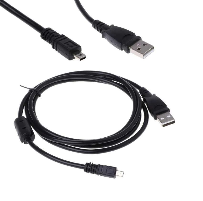 U-8 U8 USB 1.5M magnetyczny kabel do transmisji danych dla Kodak M340 C180 M380 C1013 M320 M341 M381 M420 M1033 M1063 czarny pogrubiony