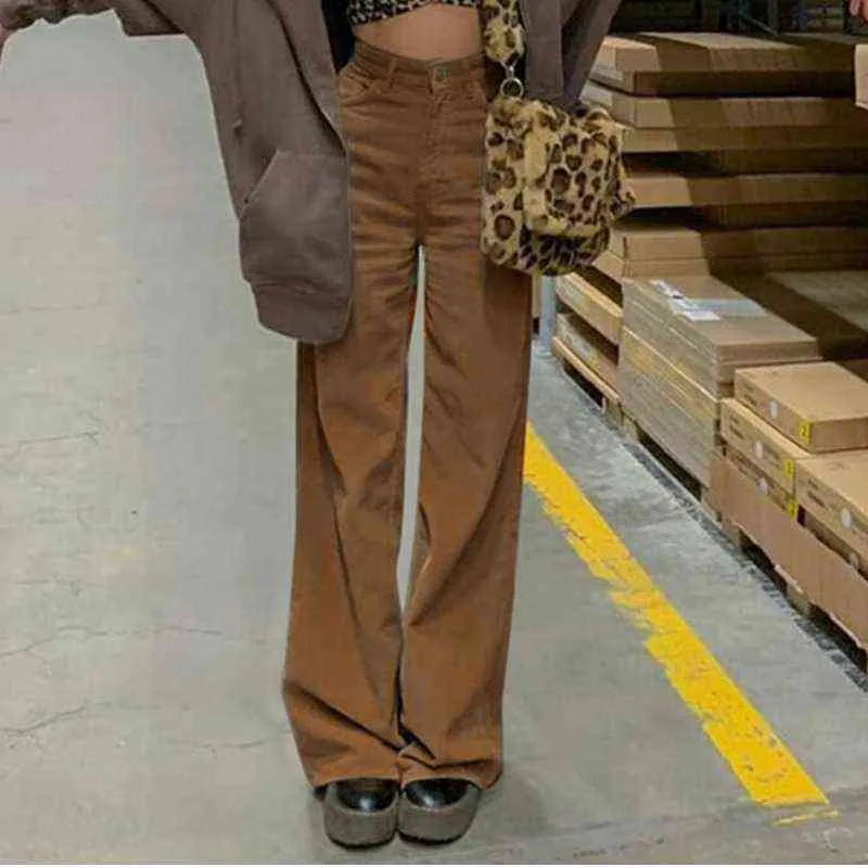 Gagarich Retro Vintage Corduroy Womens Casual Brown Corduroy Gagarich Retro Vintage Corduroy Womens Casual Brown Corduroy