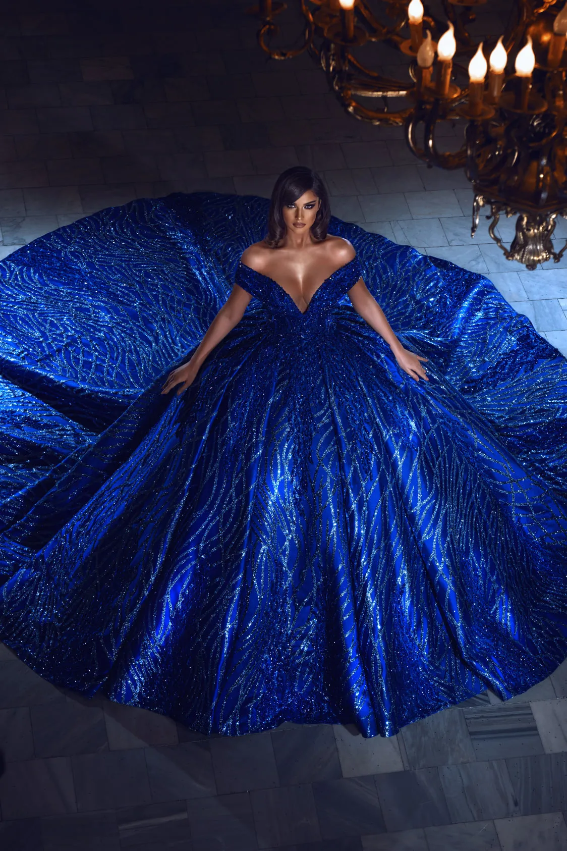 royal blue ball dress