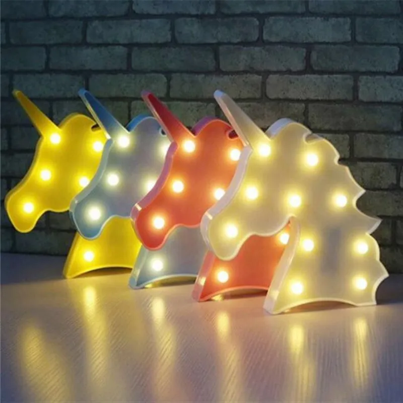 Kleurrijke Led Dier Nachtverlichting Unicorn Horse Cat Panda Lion Raccoon Dinosaur Flamingo Pink Swan Kids Toy Bedside Lamp