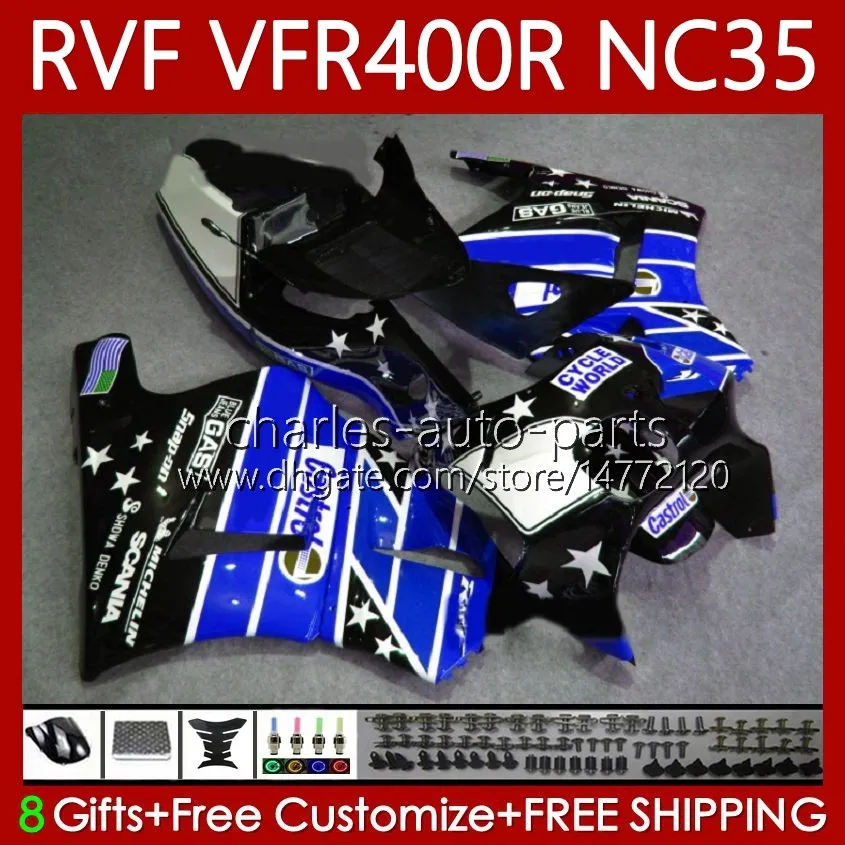 Honda NC35 v4 vfr400 r rvf400r 1994 1995 1996 1998 80no.157 rvf vfr 400 rvf400 r 400rr vfr 400r vfr400rr 94-98 블루 블랙 VFR400R 94 95 96 97 98 Body