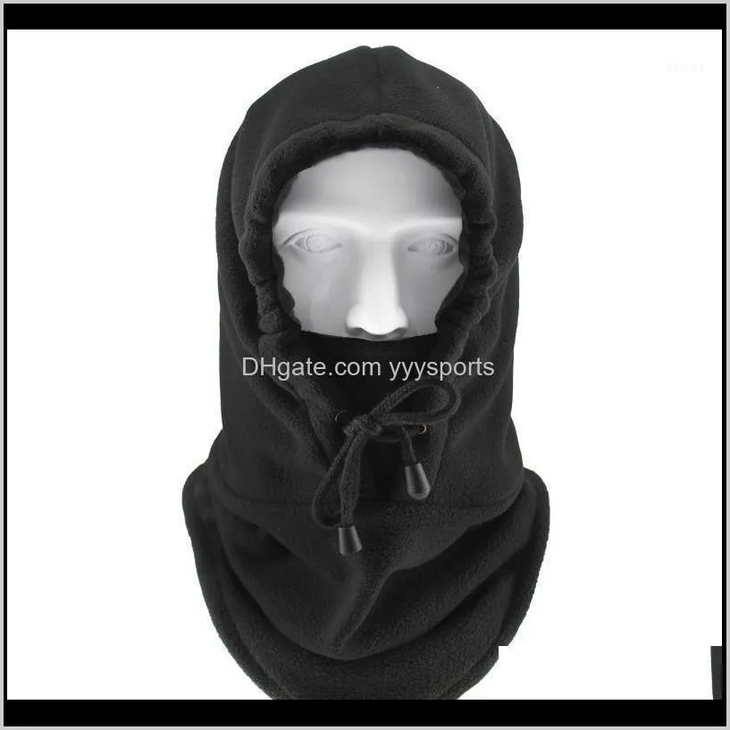 Caps Maskers Mens Winter Outdoor Sport Bib en Koud Verdikt gezicht Fleece Warm Hoed Zwart Ski Mask Fietsen Cap1 33OZ8 M4PPU