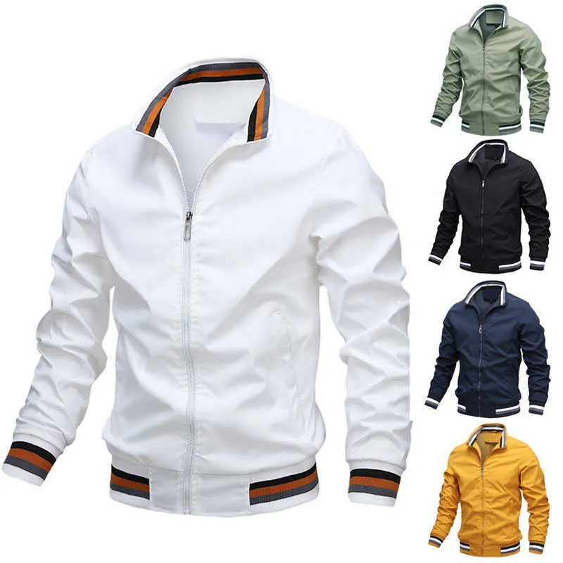Newly Chad Varsity Bomber Jacket Mens Casual Jacket Zip Up Lightweight Sportswear Jacket 