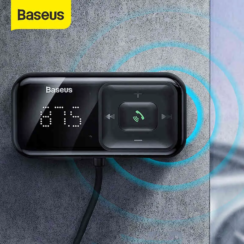 Baseus Bluetooth 5.0 Wireless FM Trasmettitore Lettore MP3 Ricevitore 3A Dual USB Caricabatteria Da Auto Accendisigari Per Samsung