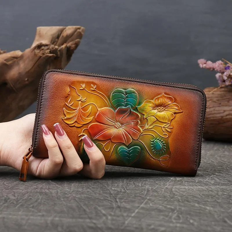 Wallets MODITIN Embossed Pretty Card Holder Long Leather Purse For Women Men Arrivals