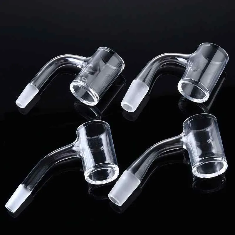 Banger Clear Quartzs Biseauté Terp Slurper Edge Nouveau Nail Glass Bubbler Carb 10mm 14mm Joint Mâle Entièrement Soudé Sans Soudure Quartz Bangers US Grade Weld FWQB 01 02