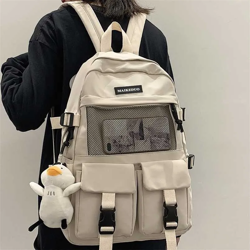 Mochila à prova d 'água mochila faculdade faculdade moda saco escola laptop estudante menina nylon homens mulheres livro livro 202211