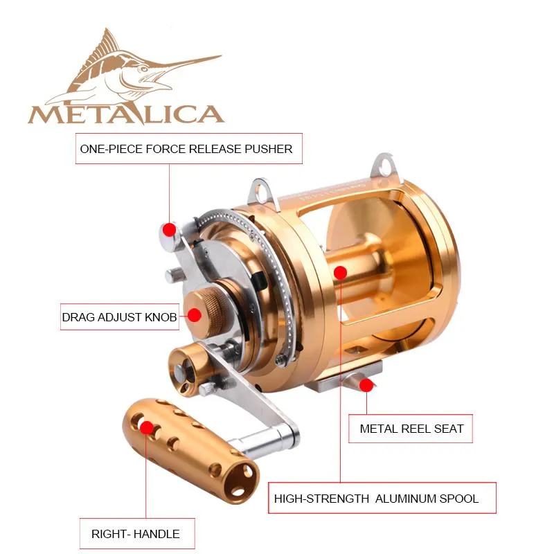 Large Model Trolling Reel In With 8+1BB For Deep Sea Baitcasting