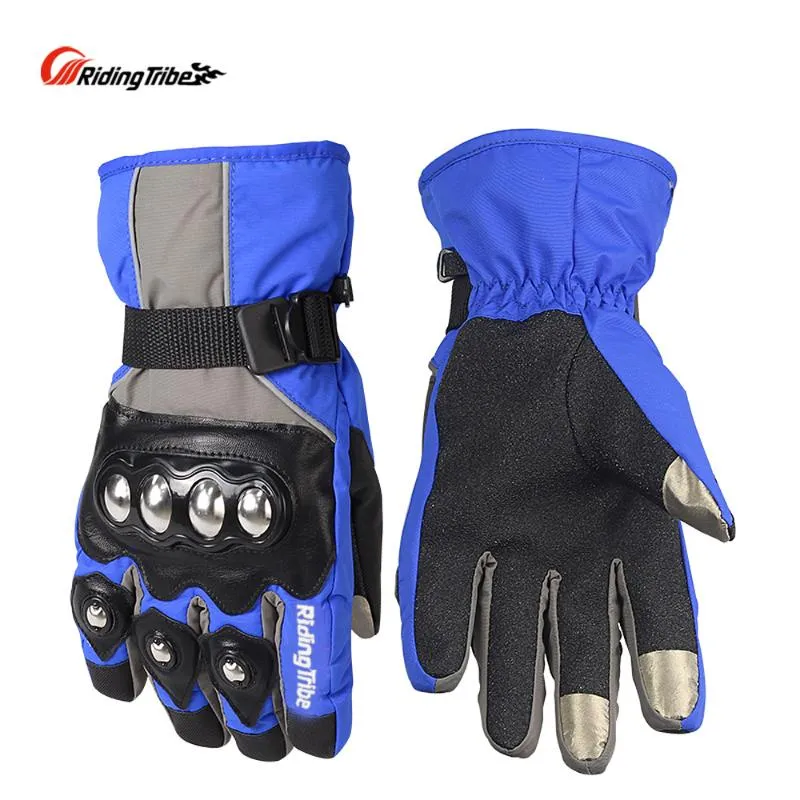 Guanti sportivi Riding Tribe Winter Motorcycle Warm Moto Anti-skid Touch Screen Guanti da sci impermeabili HX-04