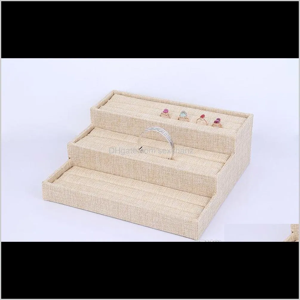 linen ring holder rings display stand earring storage rack fine ring stud tray jewelry box display stand props