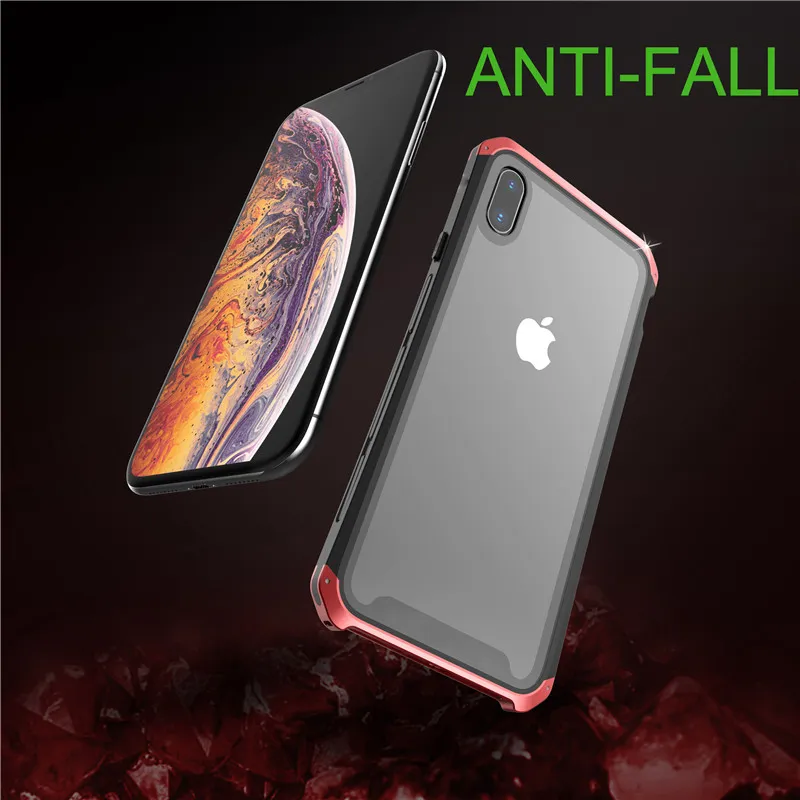 360 Pełna ochrona Aluminiowa Ramka Komórka Etui na telefonie komórkowym dla iPhone XR XS 11 Pro Max Case Górna pokrywa Coque dla iPhone 7 8 plus Funda