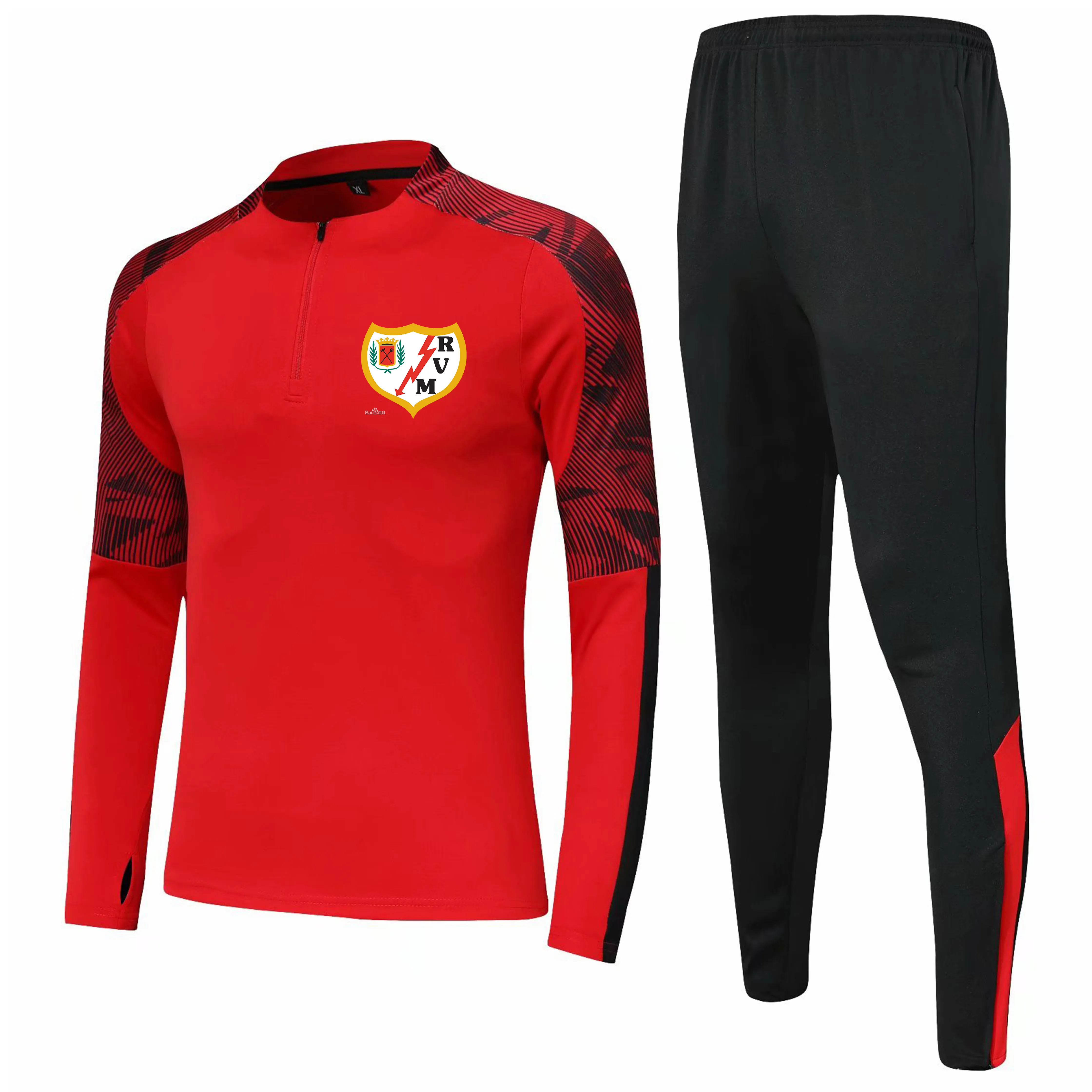 Rayo Vallecano Kids Size 4xs do 2xl Proszek dresowy Zestawy mężczyzn Suits Sport