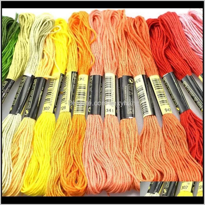 50/100pcs cross stitch thread handmade yarn floss kit polyester cotton embroidery line for household diy sewing tools