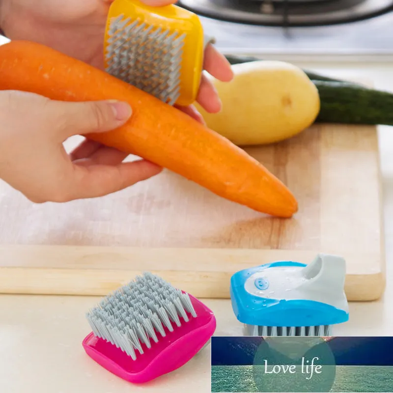 Fruit and Vegetable Cleaning Brushes Potato Scrubber Produce and Veggie  Brush Kitchen Gadgets Vegetable Fruit Peeler with Brush - 2-in-1 (Blue)