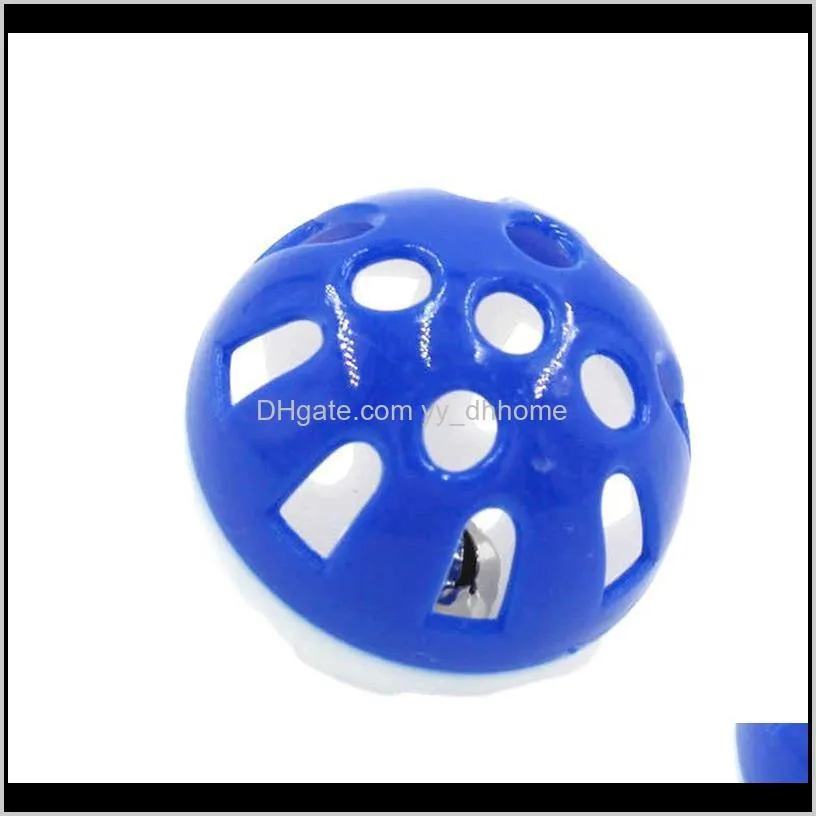 cat toy bell sounding ball plastic hollow the double chromosphere interactive toys pet supplies from stock