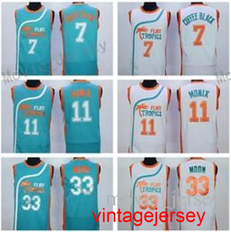 Mens Semi Pro Movie Flint Tropics 7 Coffee Black Jersey Wholesale 33 Jackie Moon 69 Downtown
