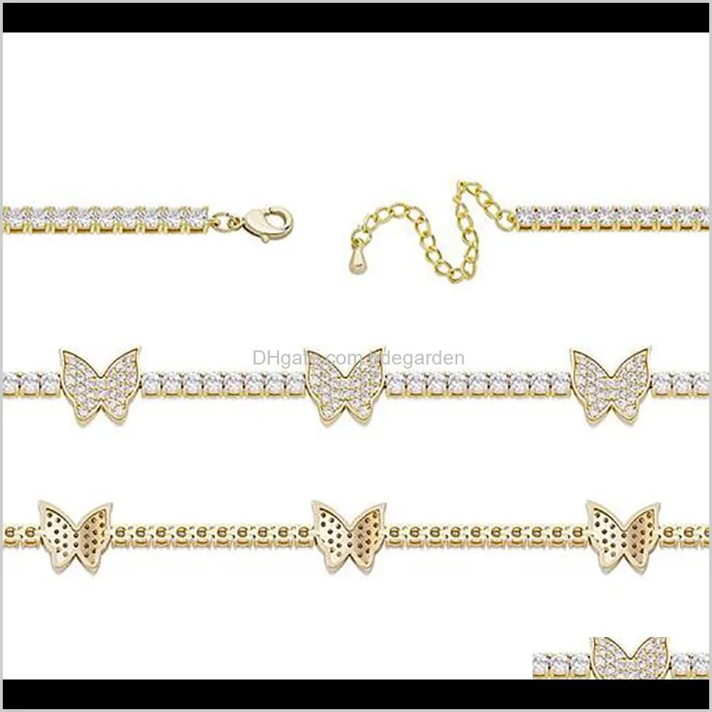 3mm round prong set 1 row tennis chain bracelets hiphop zircon tennis chain anklet adjustable length for men women
