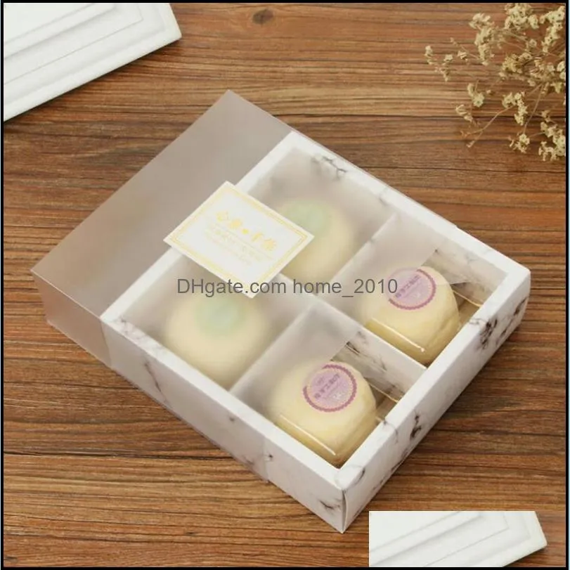 Transparent Frosted Cake Boxes Mooncake Cake Pack Packaging Box Dessert Macarons Boxes Pastry Packaging Boxes