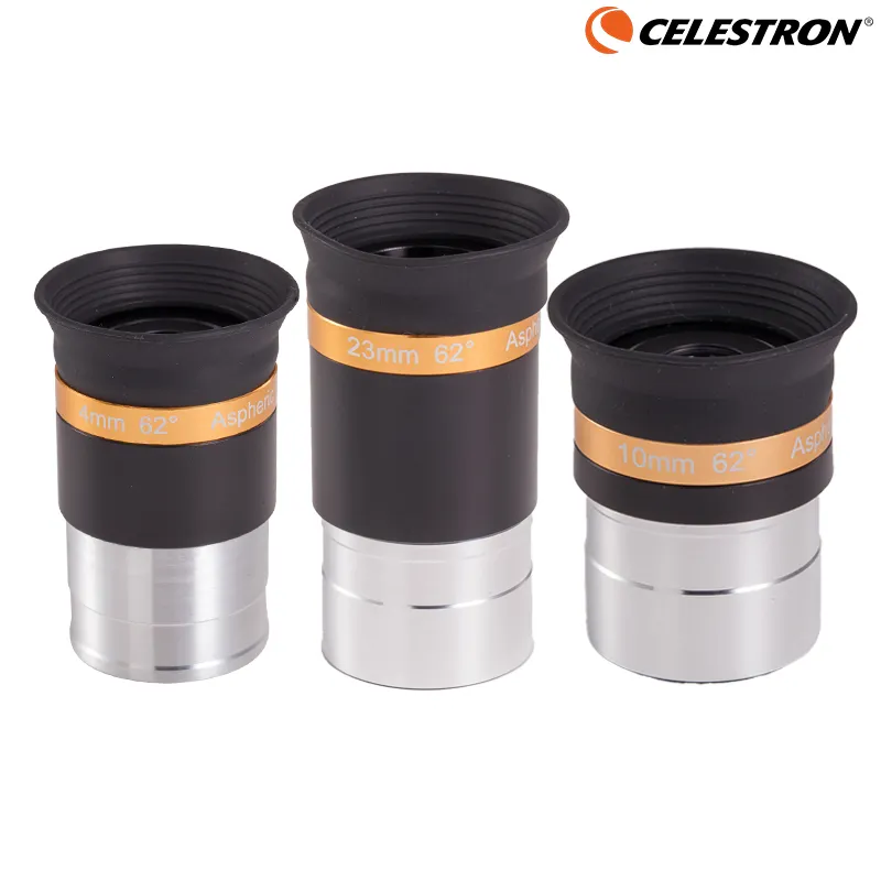 Celestron 1.25 "62 Graus 4mm 10mm 23mm Ocular Lens Espreguiçosa Angular HD Multi-revestido Adaptador Ocular Multi-revestido Telescópio Astronómico