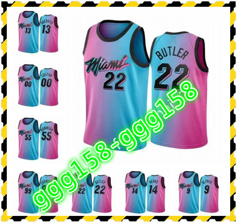 2021 Print Herr Dam barntröja Alla spelare Dwyane Wade Jimmy Butler Bam Adebayo Kelly Olynyk Blue Pick City Baskettröjor Uniform