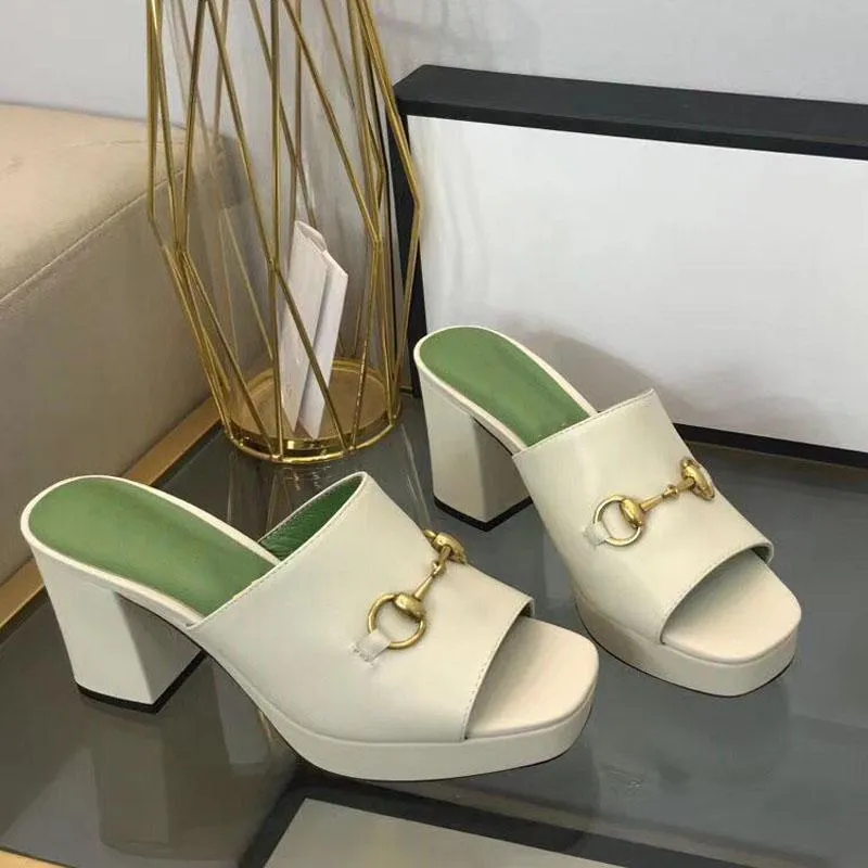 Роскошные тапочки дизайнер красивые платформы высокие каблуки женские сандалии мода летнее досуг удобное кожаное офисное платье обувь римский толстый каблук