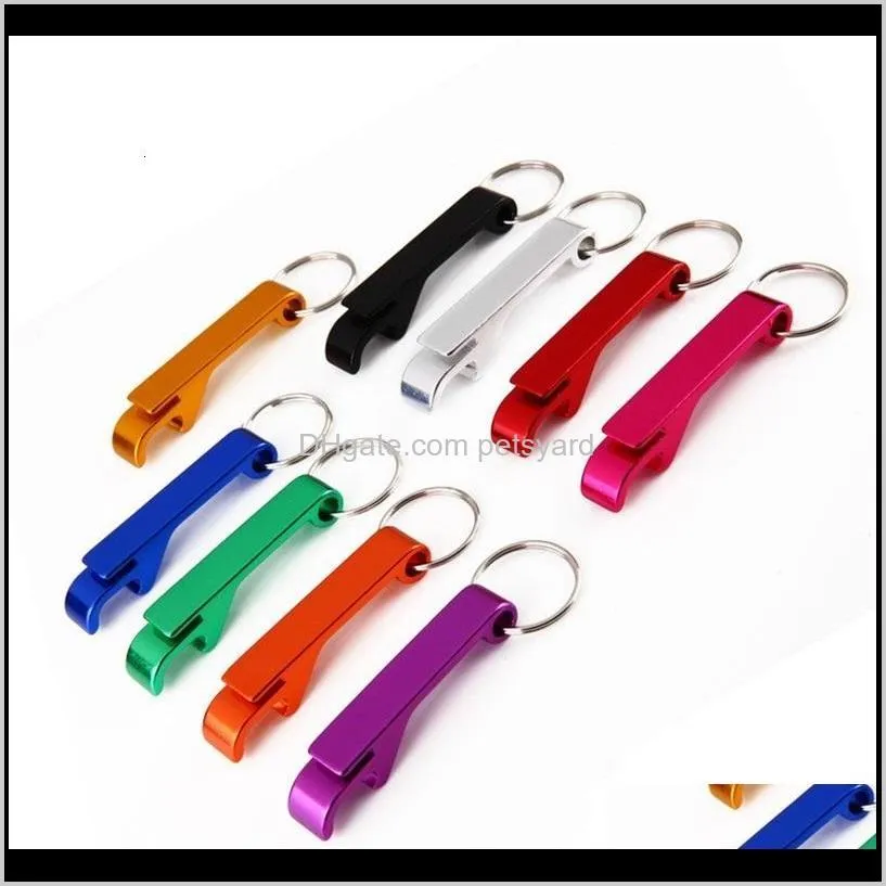 multi function beer bottle opener aluminium alloy originality light durable key buckle gift keys ring various colourful 0 4jy f2