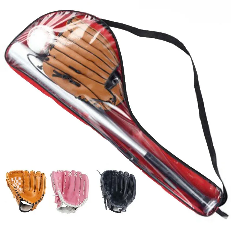 Dzieci 61cm Sport Soft Baseball Bat / Rękawica / Piłka Zestaw Dla Dzieci Softball Rękawiczki Zdrowy Sport Dla Dzieci Sporty Edukacyjne Q0114 893 Z2