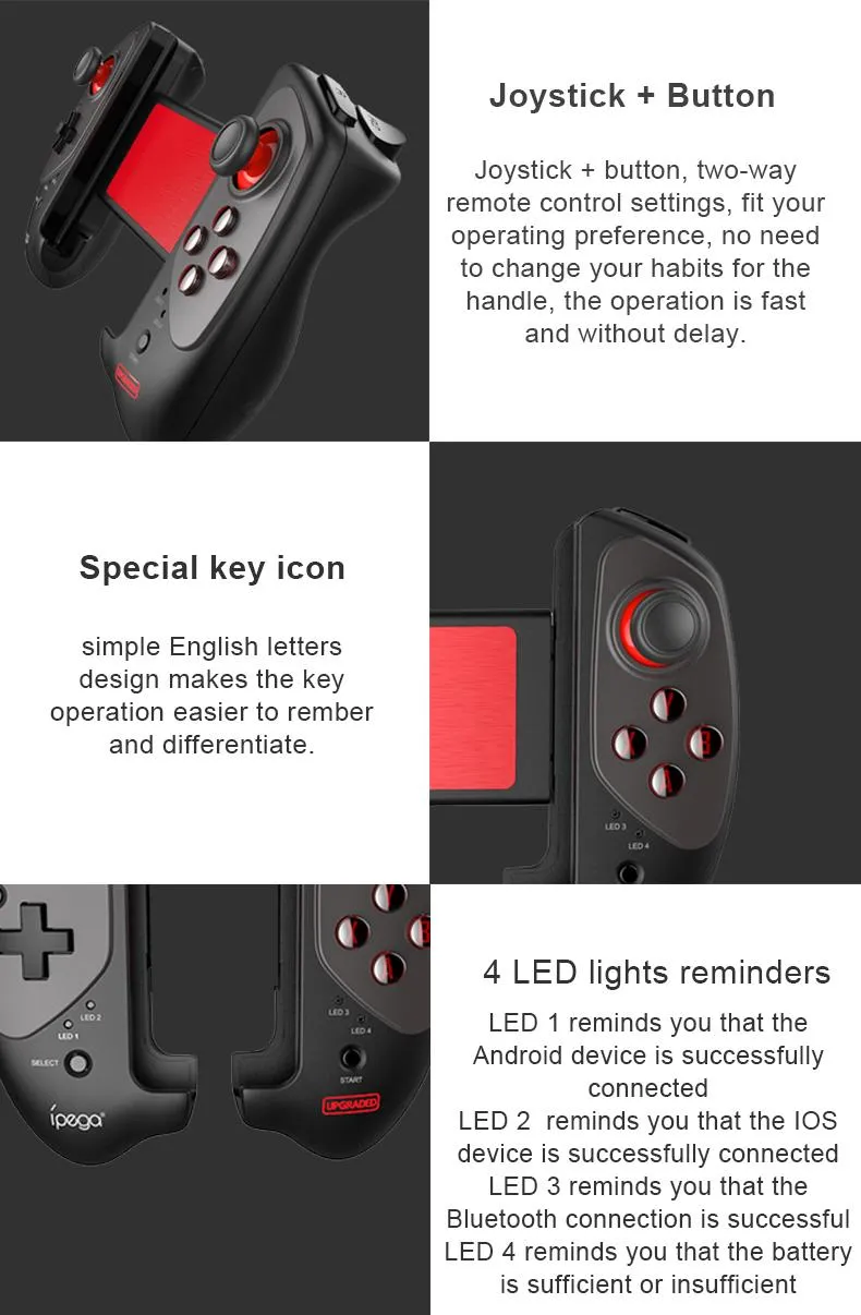 IPEGA Wireless Game Controller Remote Gamepad Joystick For IOS Android ...