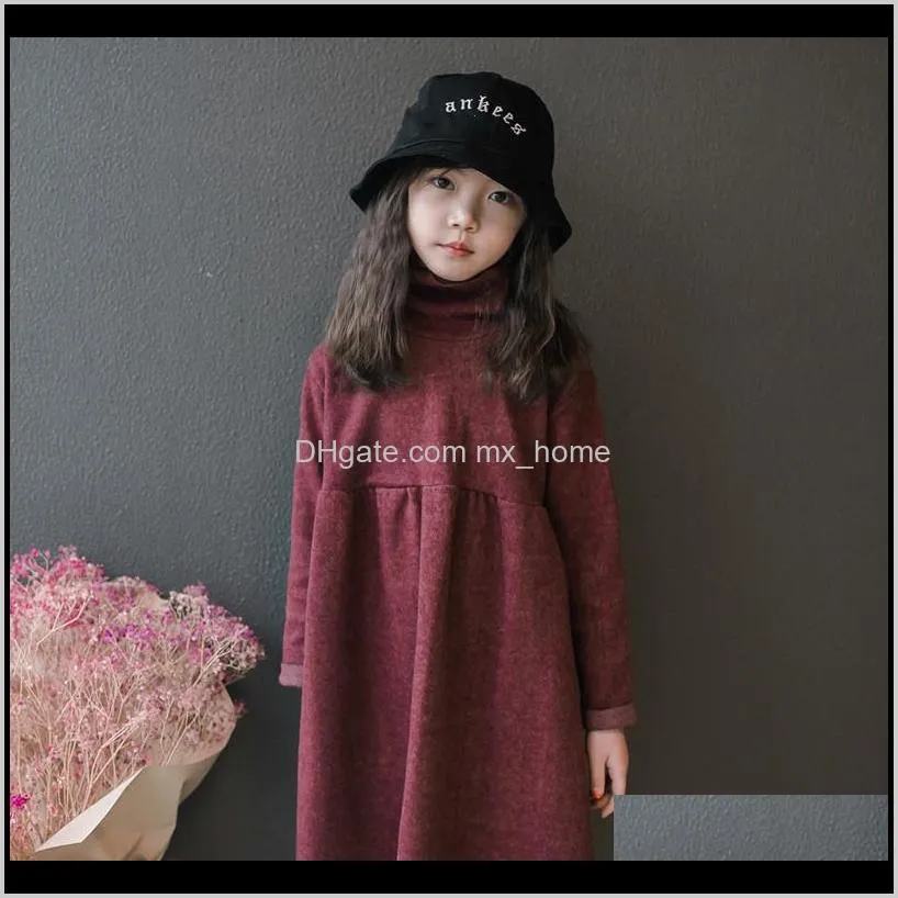 girls autumn winter new kids leisure loose children elegant baby princess dress todddler clothes,#5397 201030