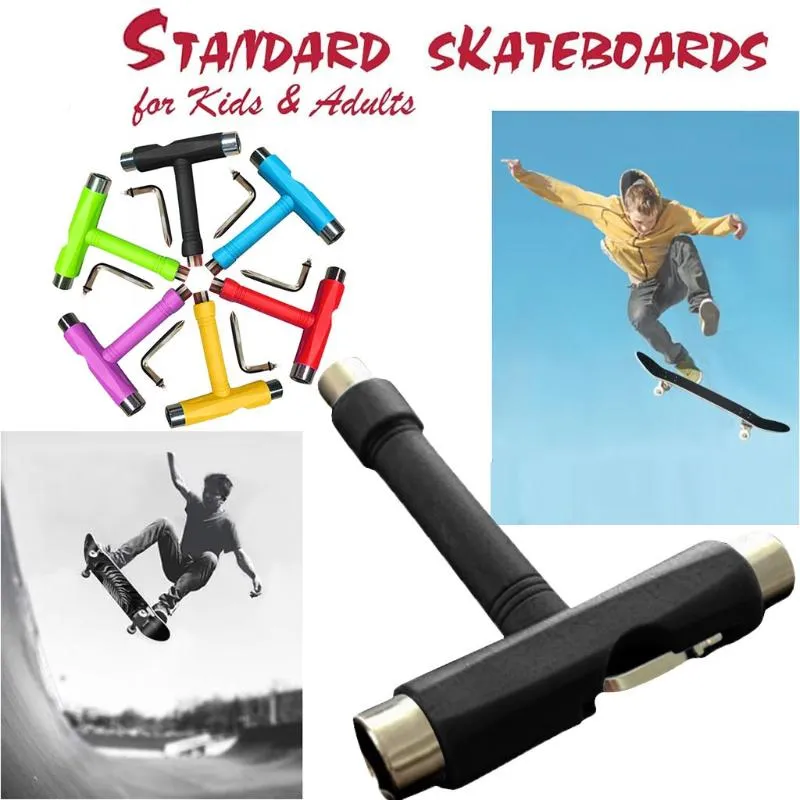 Set di utensili manuali professionali Strumenti per skateboard Tutto in uno Presa per cacciavite Mini chiave a T Tipo Accessori per smontaggio Uso per pattini a rotelle S