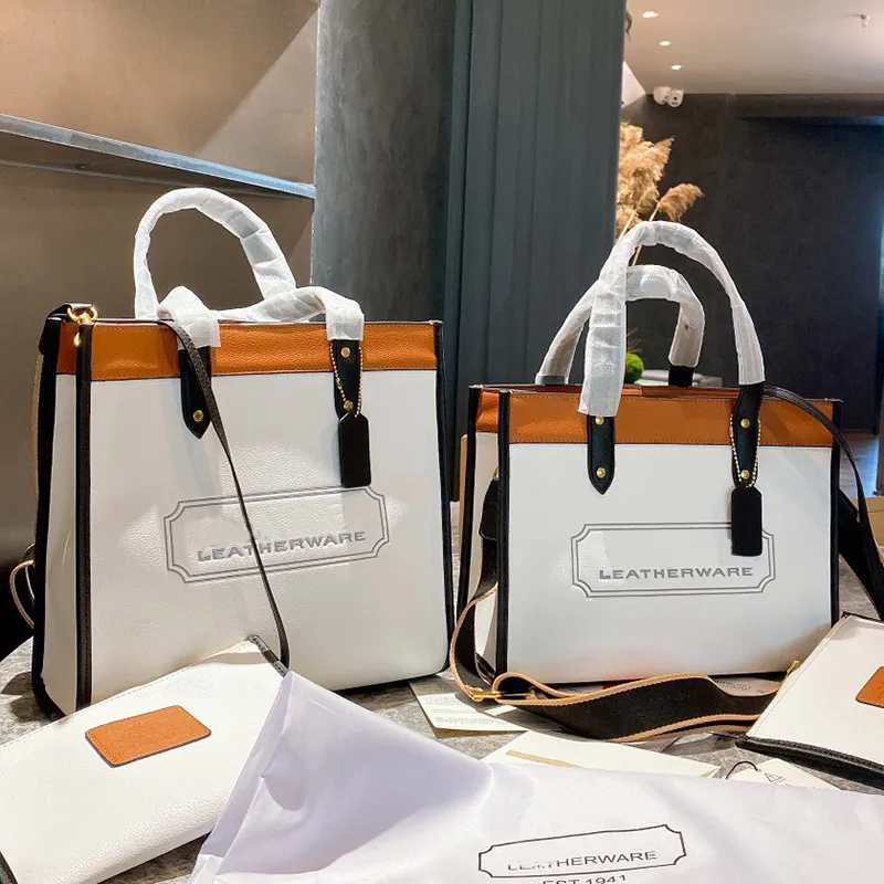 Designer Women Field Casual Tote Luxurys Designers Bags 2021s  Badge Patchwork Shoulder Bag Shopping Handbags Leather Crossbody Handbag High Quality