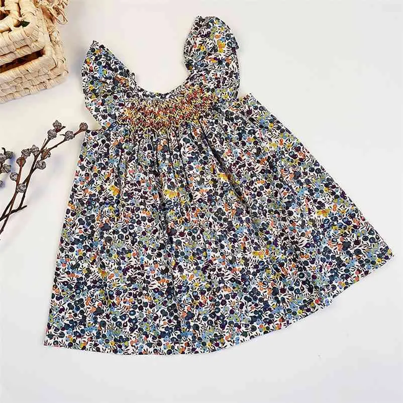 Baby Girls Dresses Princess Clothes Ins Brand Cotton Summer Linen Clothing European & America Toddler Kids Dress 210521